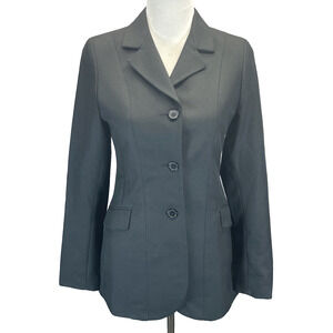 Ovation Sport Women's 10L Equestrian Riding Hunt Coat Black Notch Collar